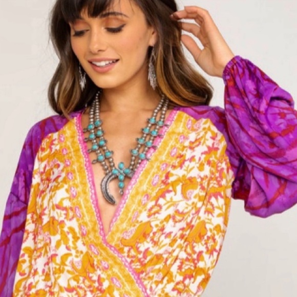 🌺🎉HP🎉🌺 NWOT Free People Cruisin Together Print Top - Picture 2 of 12